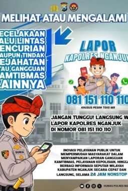 Polres Nganjuk Ajak Masyarakat Manfaatkan Call Center 110 dan WA Lapor Kapolres untuk Pengaduan Kejadian di Sekitar 
